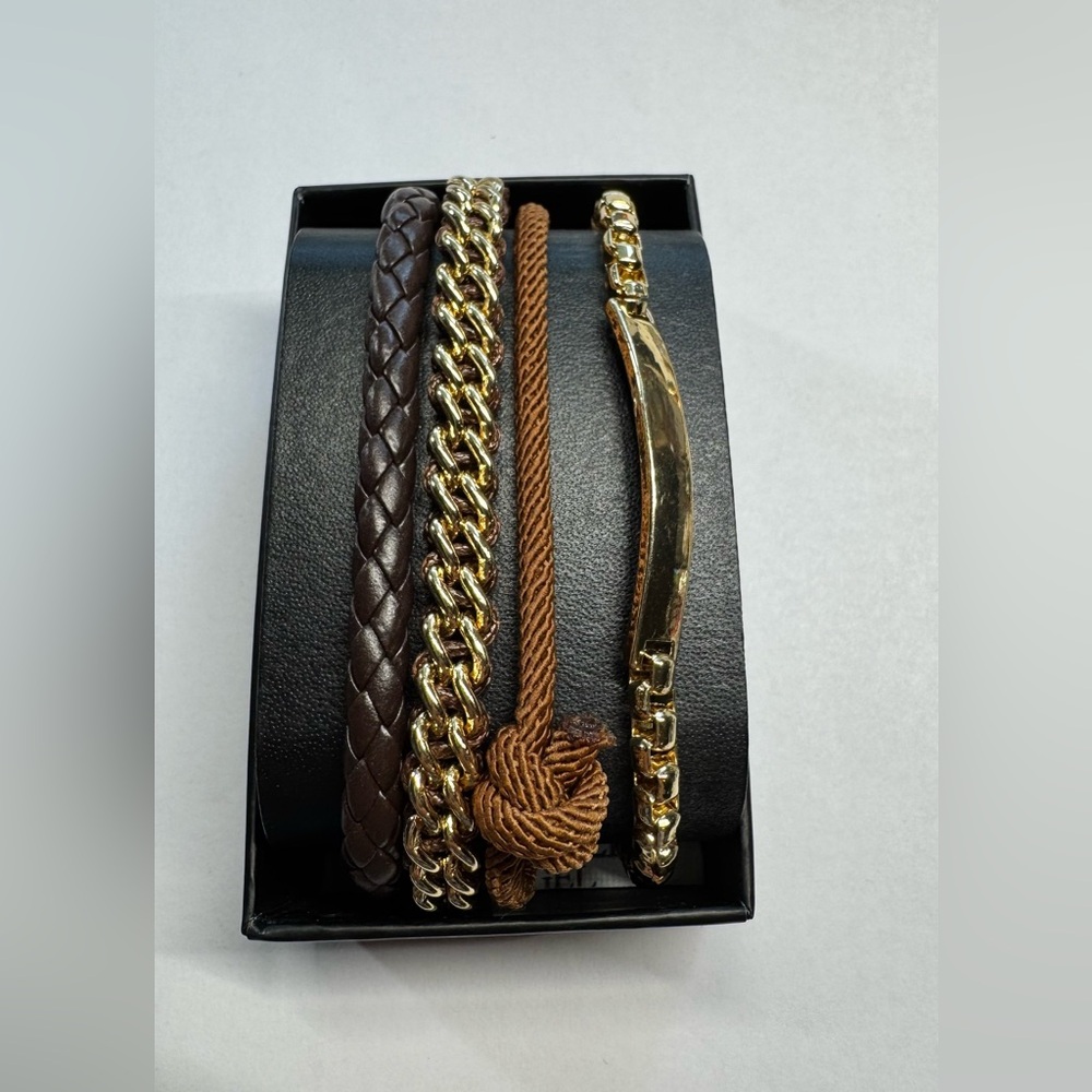 Men's Aldo Gold and Brown Bracelet Collection